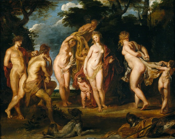 Judgement of Paris. The painting by Peter Paul Rubens