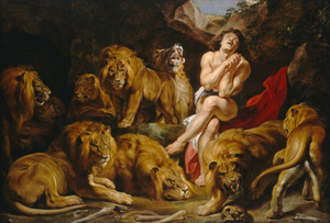 Peter Paul Rubens, Lion's Den with Daniel, Painting on canvas
