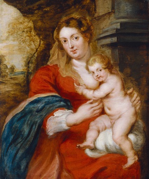 Peter Paul Rubens, Madonna and Child, Painting on canvas