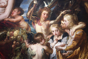 Peter Paul Rubens, Minerva Protects Pax from Mars - Peace & War (detail), Painting on canvas