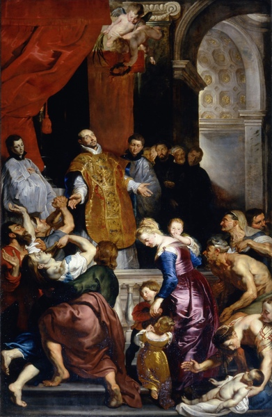 Miracles of St Ignatius. The painting by Peter Paul Rubens