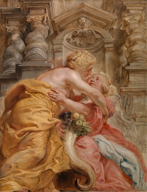 Peter Paul Rubens, Peace Embracing Plenty, Painting on canvas