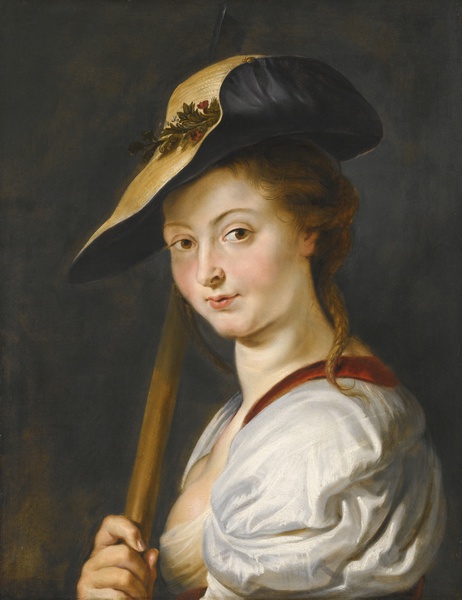 Portrait of a Lady, Possibly Isabella Brant. The painting by Peter Paul Rubens