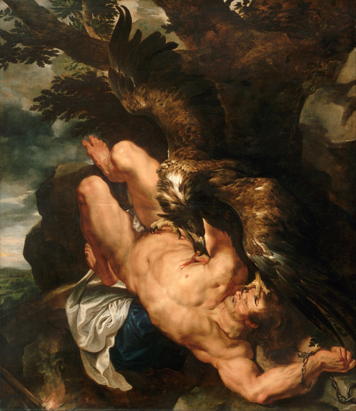 Prometheus Bound. The painting by Peter Paul Rubens