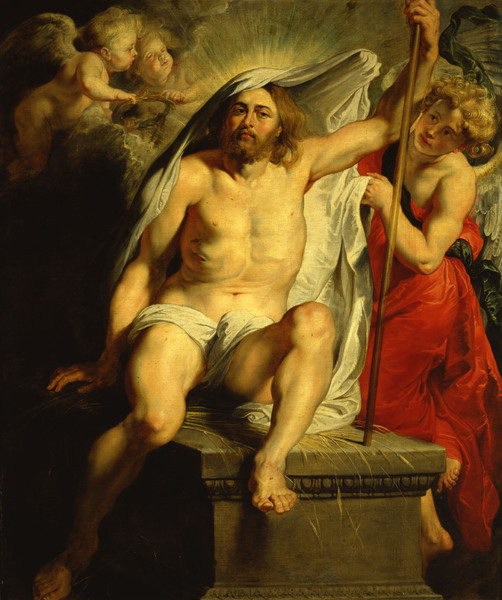 Resurrected Christ Triumphant. The painting by Peter Paul Rubens