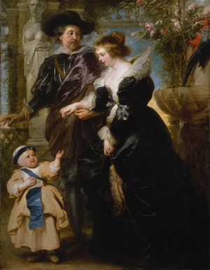 Peter Paul Rubens, Rubens, His Wife Helena Fourment, and Their Son Frans , Painting on canvas