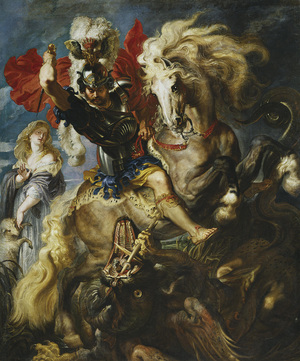Peter Paul Rubens, Saint George and the Dragon, Art Reproduction