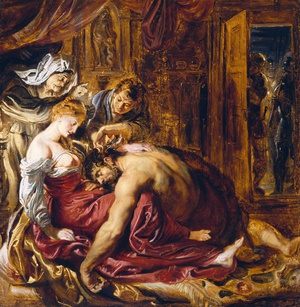 Peter Paul Rubens, Samson and Delilah, Painting on canvas
