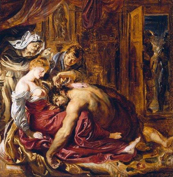 Samson and Delilah. The painting by Peter Paul Rubens