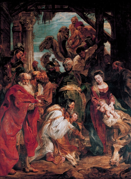 The Adoration of the Magi (Matth. 2:1-2). The painting by Peter Paul Rubens