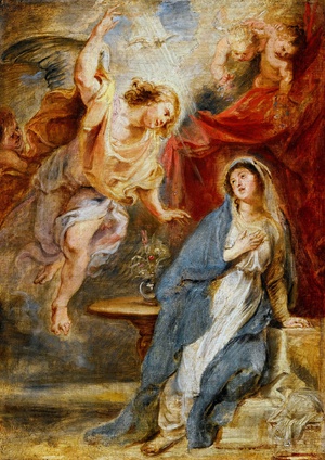 Peter Paul Rubens, The Annunciation, Painting on canvas