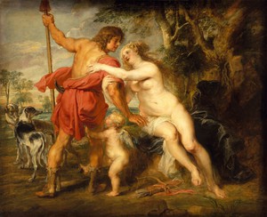 Peter Paul Rubens, Venus and Adonis, Painting on canvas