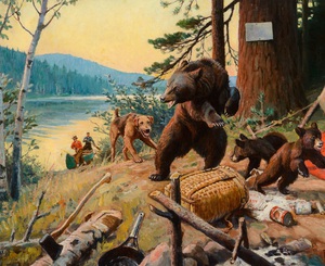 Famous paintings of Animals: Camp Robbers