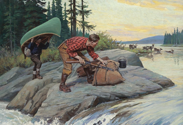 Their Lucky Day. The painting by Philip R. Goodwin