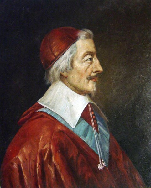 A Portrait Of Cardinal de Richelieu. The painting by Phillipe De Champaigne
