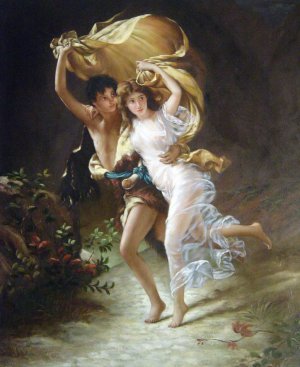 Pierre-Auguste Cot, A Storm, Painting on canvas