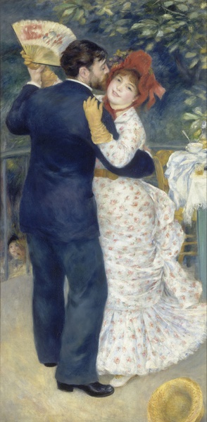 A Country Dance. The painting by Pierre-Auguste Renoir