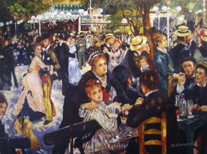 A Dance At The Moulin de la Galette, Pierre-Auguste Renoir, Art Paintings