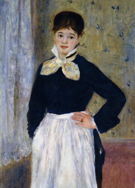 A Waitress at Duval's Restaurant. The painting by Pierre-Auguste Renoir