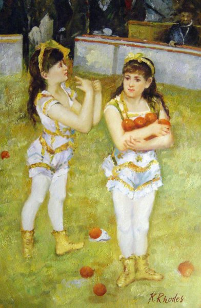 Acrobats At The Circus Fernando. The painting by Pierre-Auguste Renoir