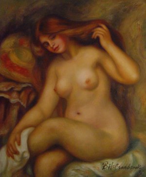 Bather With Blonde Hair, Pierre-Auguste Renoir, Art Paintings