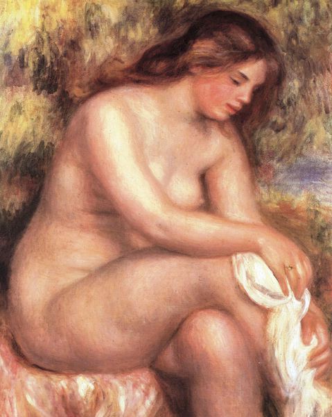 Bather. The painting by Pierre-Auguste Renoir