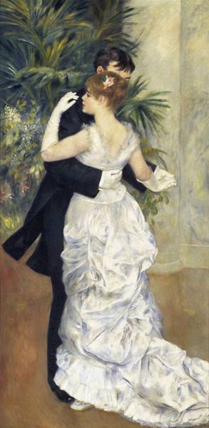 City Dance. The painting by Pierre-Auguste Renoir