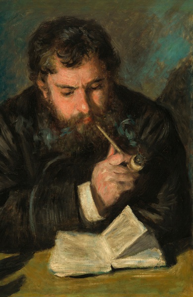 Claude Monet (Le Liseur). The painting by Pierre-Auguste Renoir