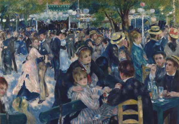 Dance at the Moulin de la Galette. The painting by Pierre-Auguste Renoir