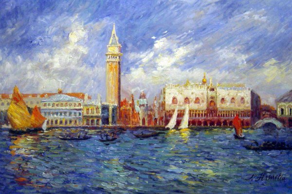 Doges' Palace, Venice. The painting by Pierre-Auguste Renoir