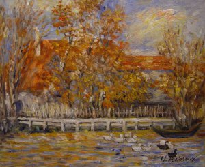 Duck Pond, Pierre-Auguste Renoir, Art Paintings