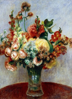 Pierre-Auguste Renoir, Flowers in a Vase 2, Painting on canvas