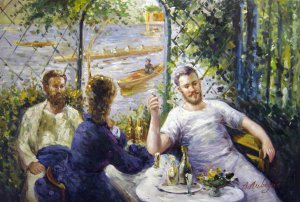 Lunch At The Restaurant Fournaise (The Rower's Lunch), Pierre-Auguste Renoir, Art Paintings