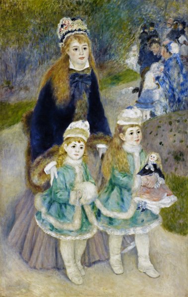 Mother And Children. The painting by Pierre-Auguste Renoir
