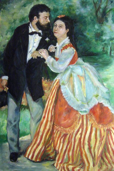 Mr. Alfred Sisley And His Wife. The painting by Pierre-Auguste Renoir