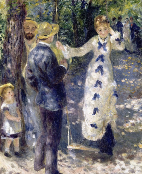 On the Swing. The painting by Pierre-Auguste Renoir