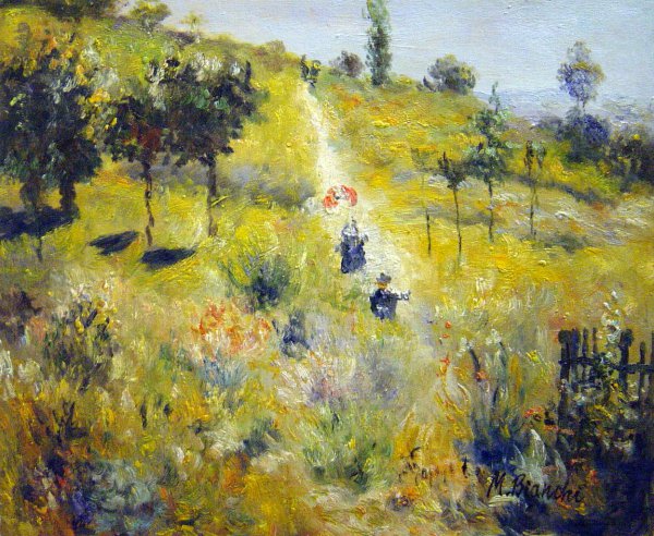 Path Through The High Grass. The painting by Pierre-Auguste Renoir