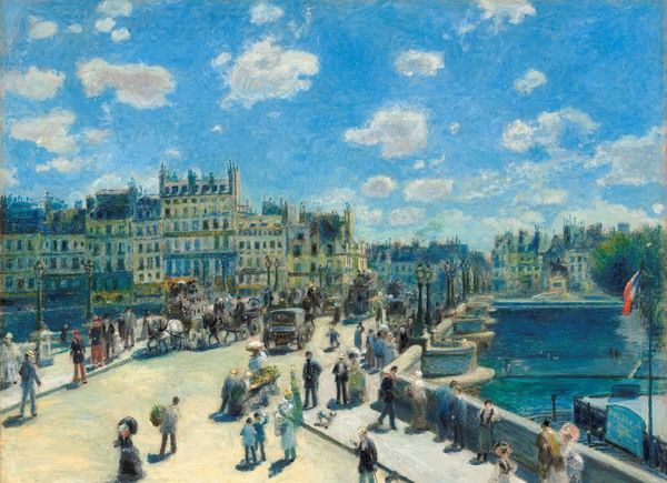 Pont Neuf, Paris. The painting by Pierre-Auguste Renoir