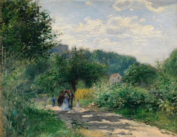 Road in Louveciennes. The painting by Pierre-Auguste Renoir