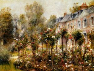 Reproduction oil paintings - Pierre-Auguste Renoir - Rose Garden At Wargemont