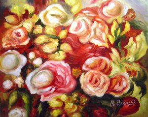 Pierre-Auguste Renoir, Roses, Painting on canvas