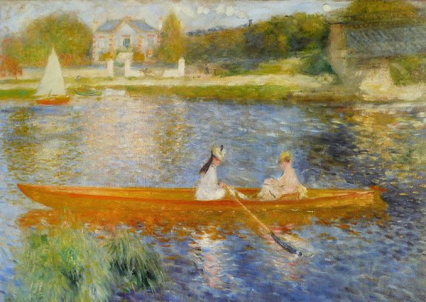 Seine At Asnieres. The painting by Pierre-Auguste Renoir