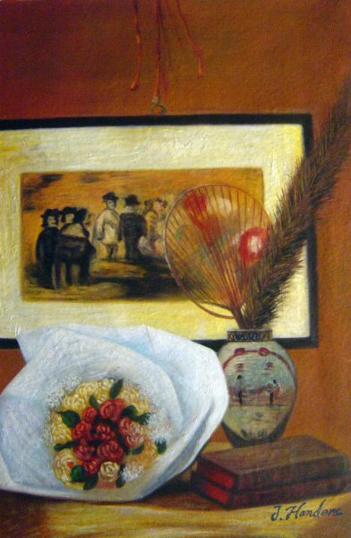 Still Life With Bouquet. The painting by Pierre-Auguste Renoir