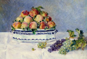 Reproduction oil paintings - Pierre-Auguste Renoir - Still Life with Peaches and Grapes