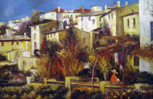 Terrace At Cagnes, Pierre-Auguste Renoir, Art Paintings