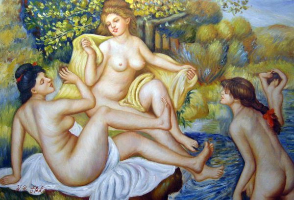 The Bathers. The painting by Pierre-Auguste Renoir