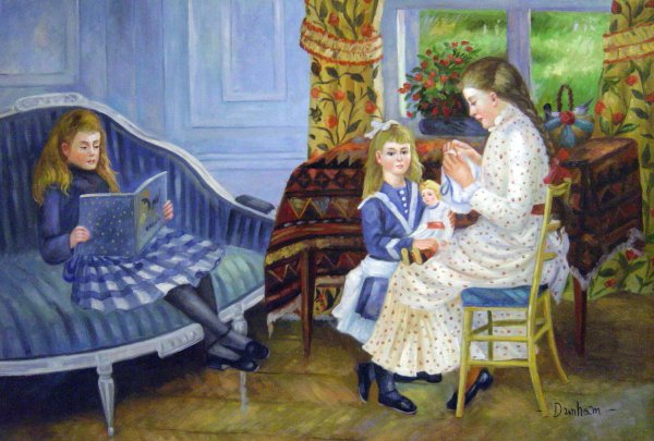 The Children's Afternoon At Wargemont. The painting by Pierre-Auguste Renoir