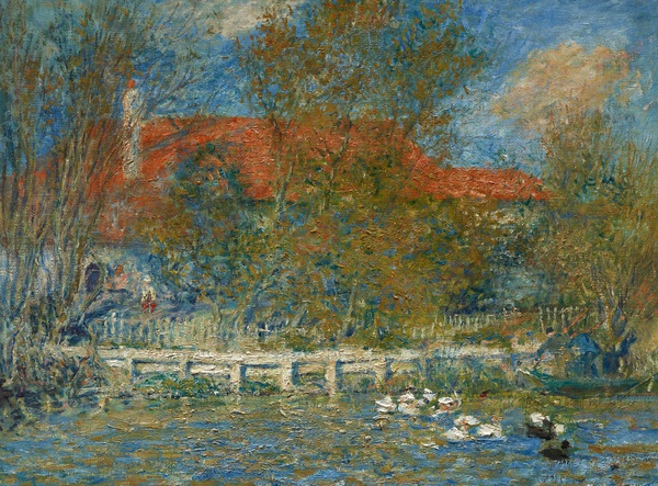 The Duck Pond. The painting by Pierre-Auguste Renoir