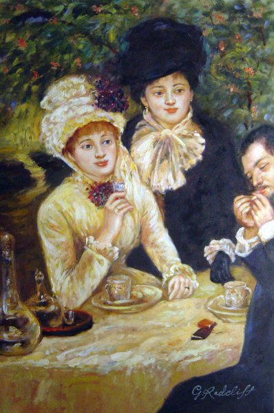 The End Of The Lunch. The painting by Pierre-Auguste Renoir