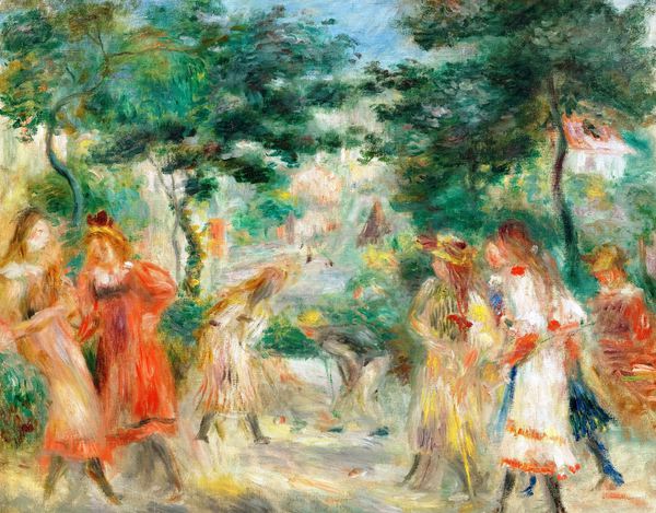 The Game of Croquet (Children in the Garden of Montmartre). The painting by Pierre-Auguste Renoir